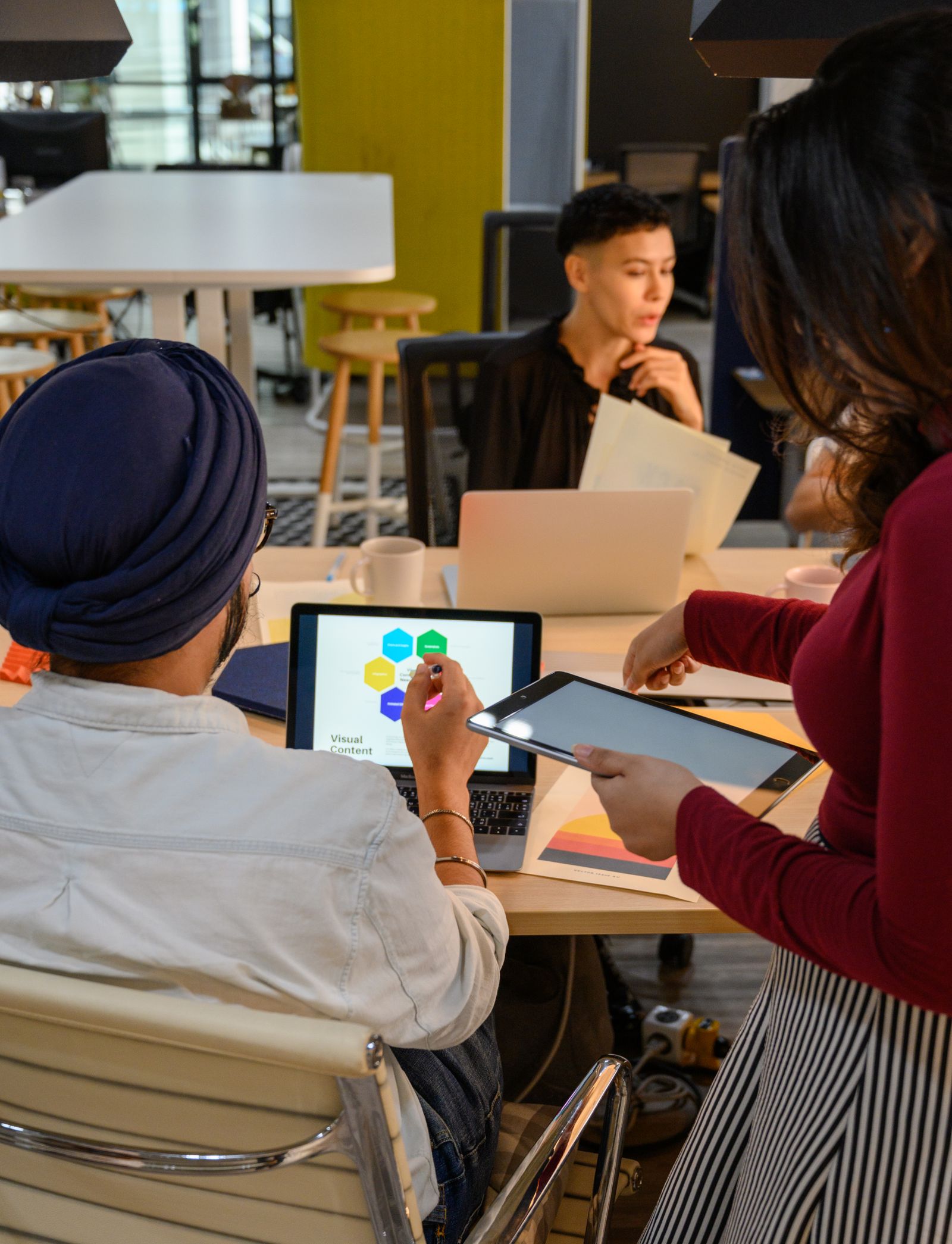 Product team planning an application together